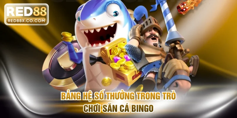 Bảng hệ số thưởng trong trò chơi săn cá Bingo